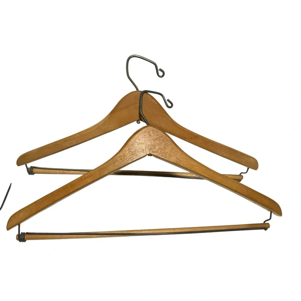 Vintage Wolf's Fine Clothes Charleroi Pa Advertising Wooden MCM Suit Hangers